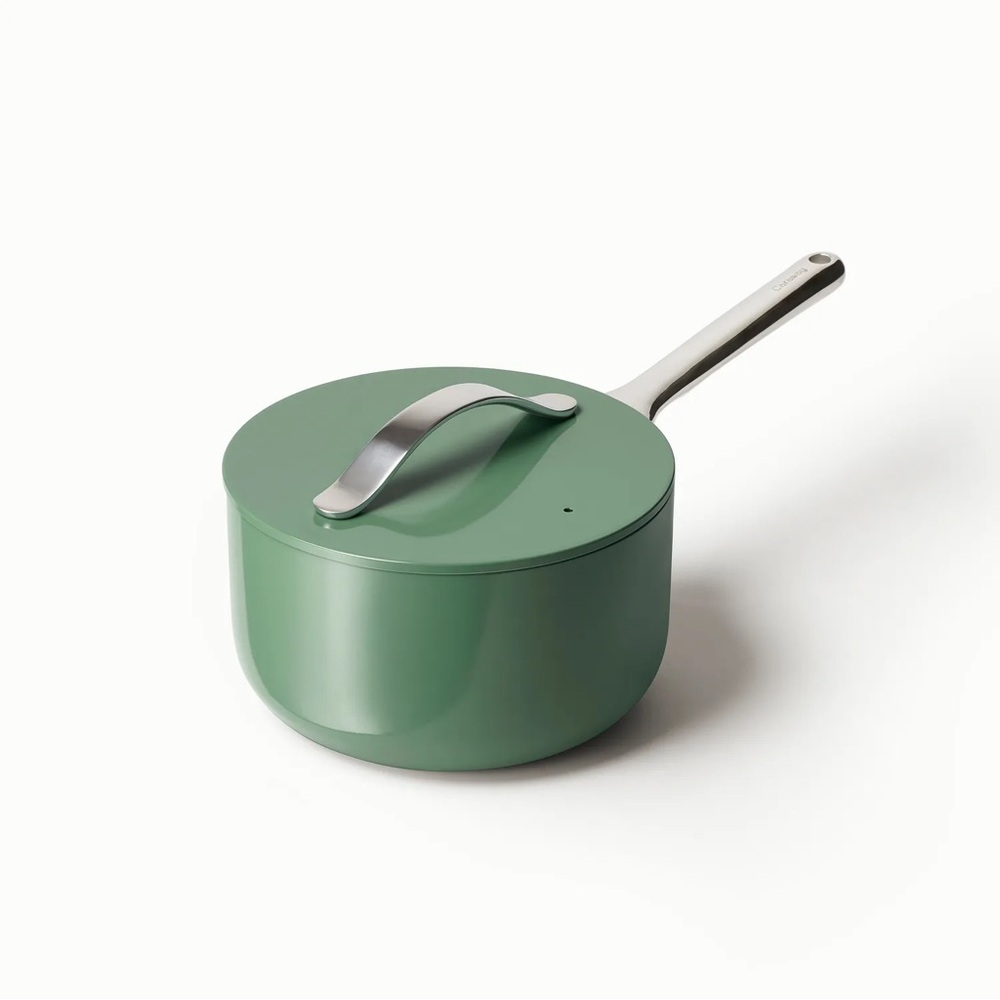 Caraway Nonstick Ceramic 3-Quart Sauce Pan with Lid